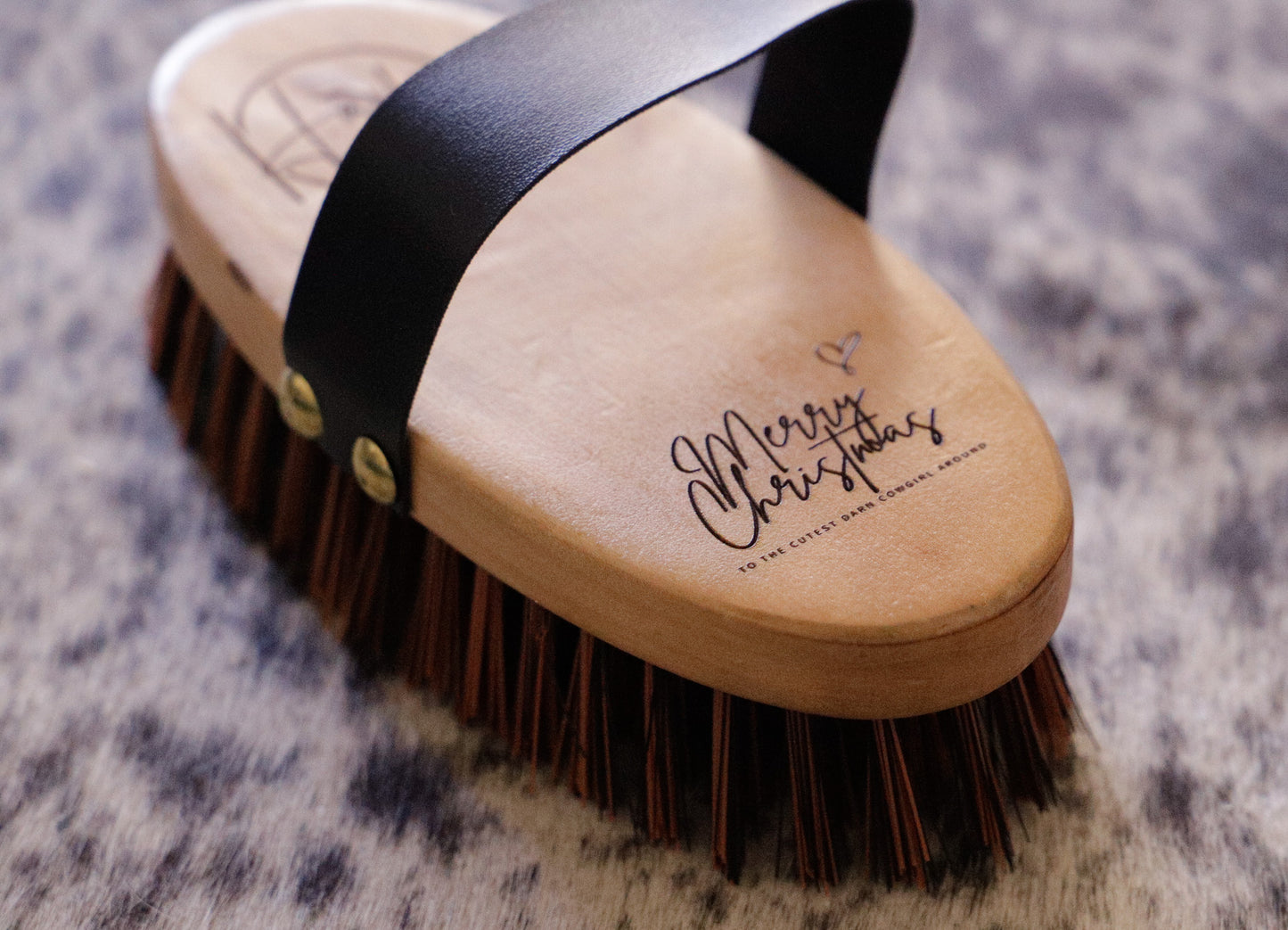 Custom horse brush - any wording/logo/brand or combination of