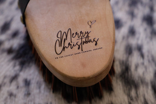 Custom horse brush - any wording/logo/brand or combination of