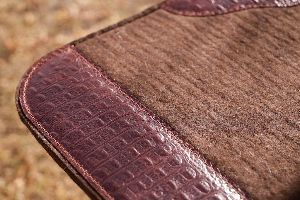 Ready made croc embossed - 28 x 28 wool felt pad