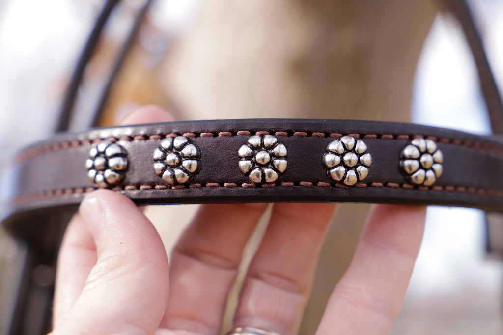 Ready Made - Floral quick change leather bridle
