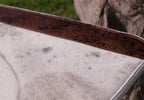Light brindle and floral embossed leather hair on hide - 17/18mm thickness
