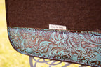 Turquoise floral cutout pad 13mm