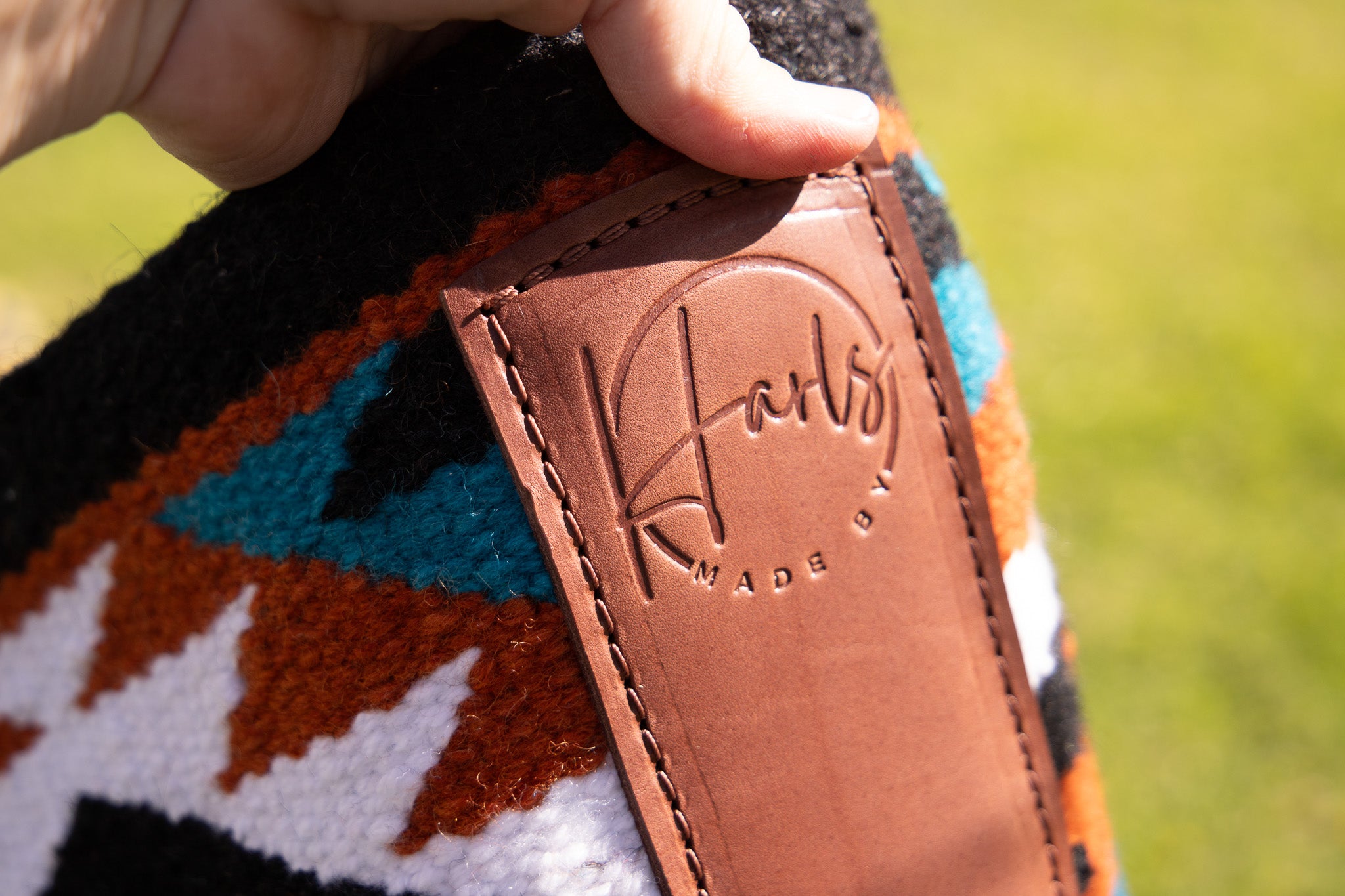 THREE COLOURS AVAILABLE!! Leather spine contoured blanket pads - approx 28 inch spine