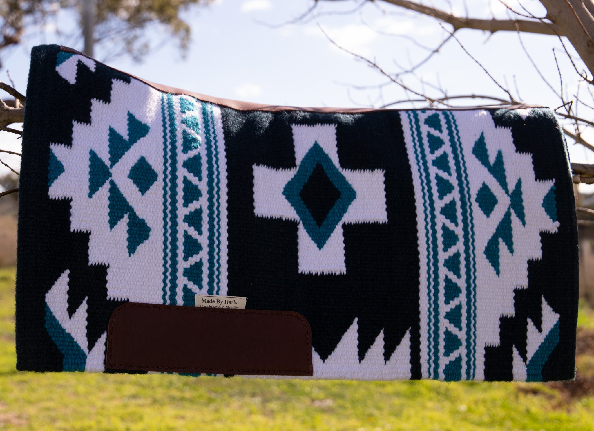 THREE COLOURS AVAILABLE!! Leather spine contoured blanket pads - approx 28 inch spine