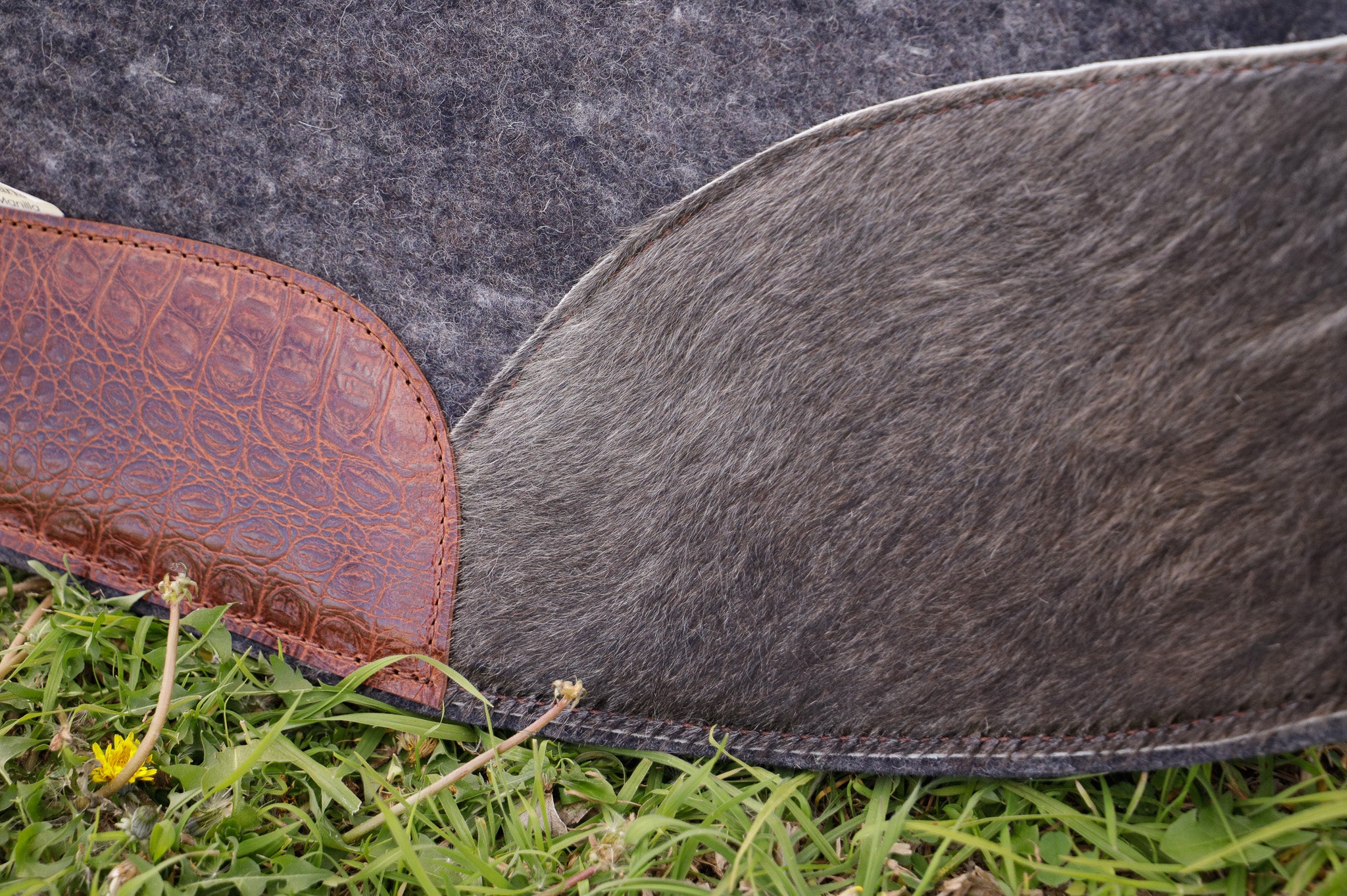 HAIR ON HIDE CUTOUT PAD - GREY - 13MM