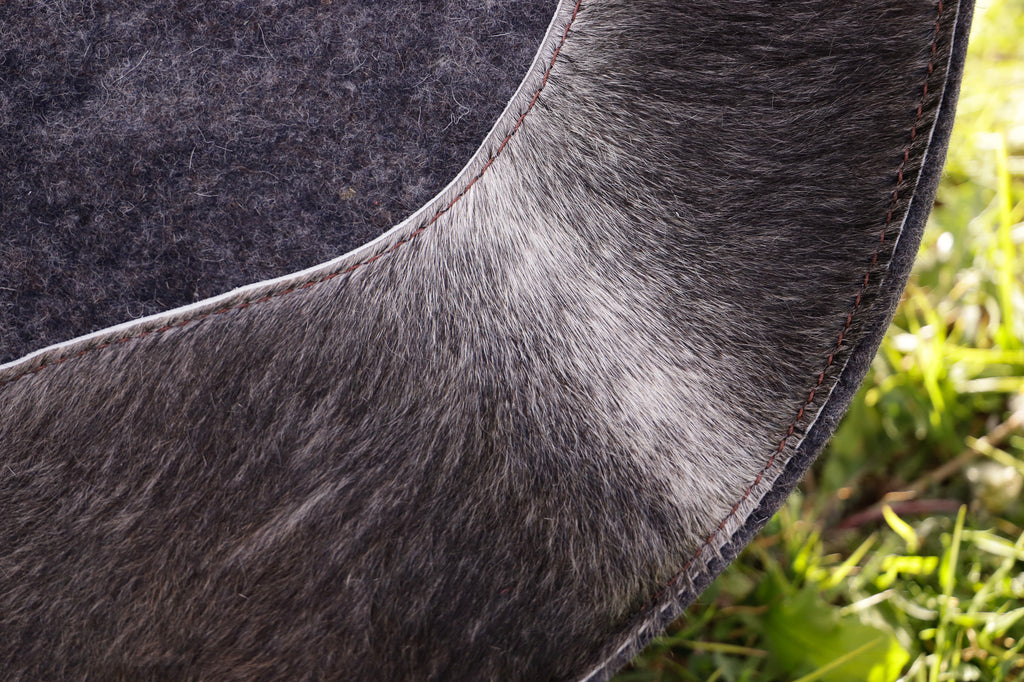 HAIR ON HIDE CUTOUT PAD - GREY - 13MM
