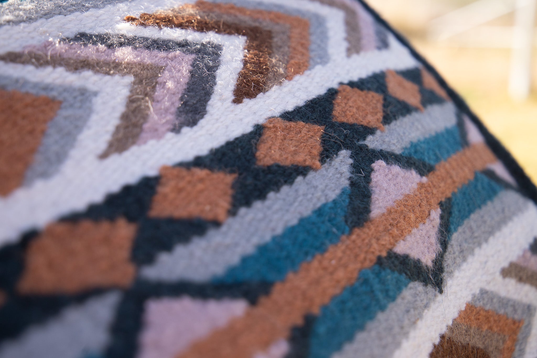 Minimalist in Desert rose - Mountain blue, grey, light tan, teal, soft rose