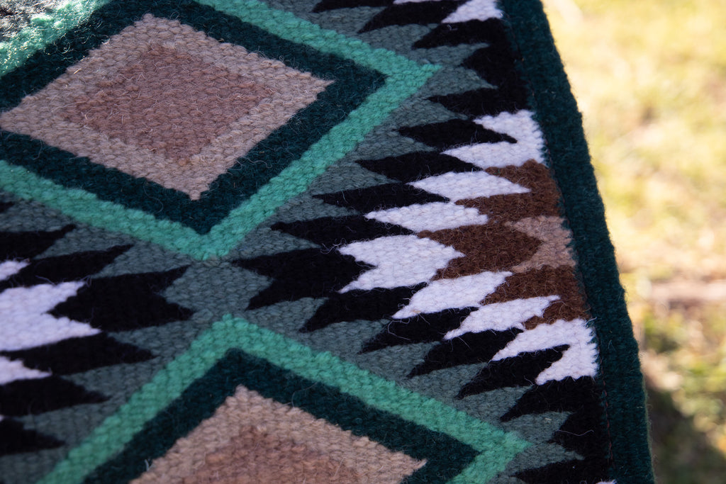 Minimalist in Forrest - Deep green, light green, palomino, black, brown, wheat