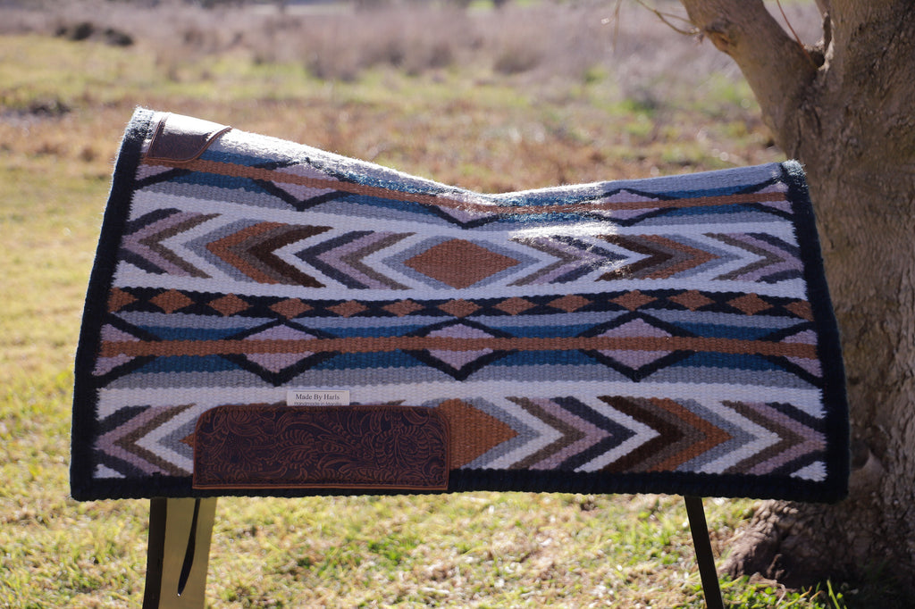 Minimalist in Desert rose - Mountain blue, grey, light tan, teal, soft rose