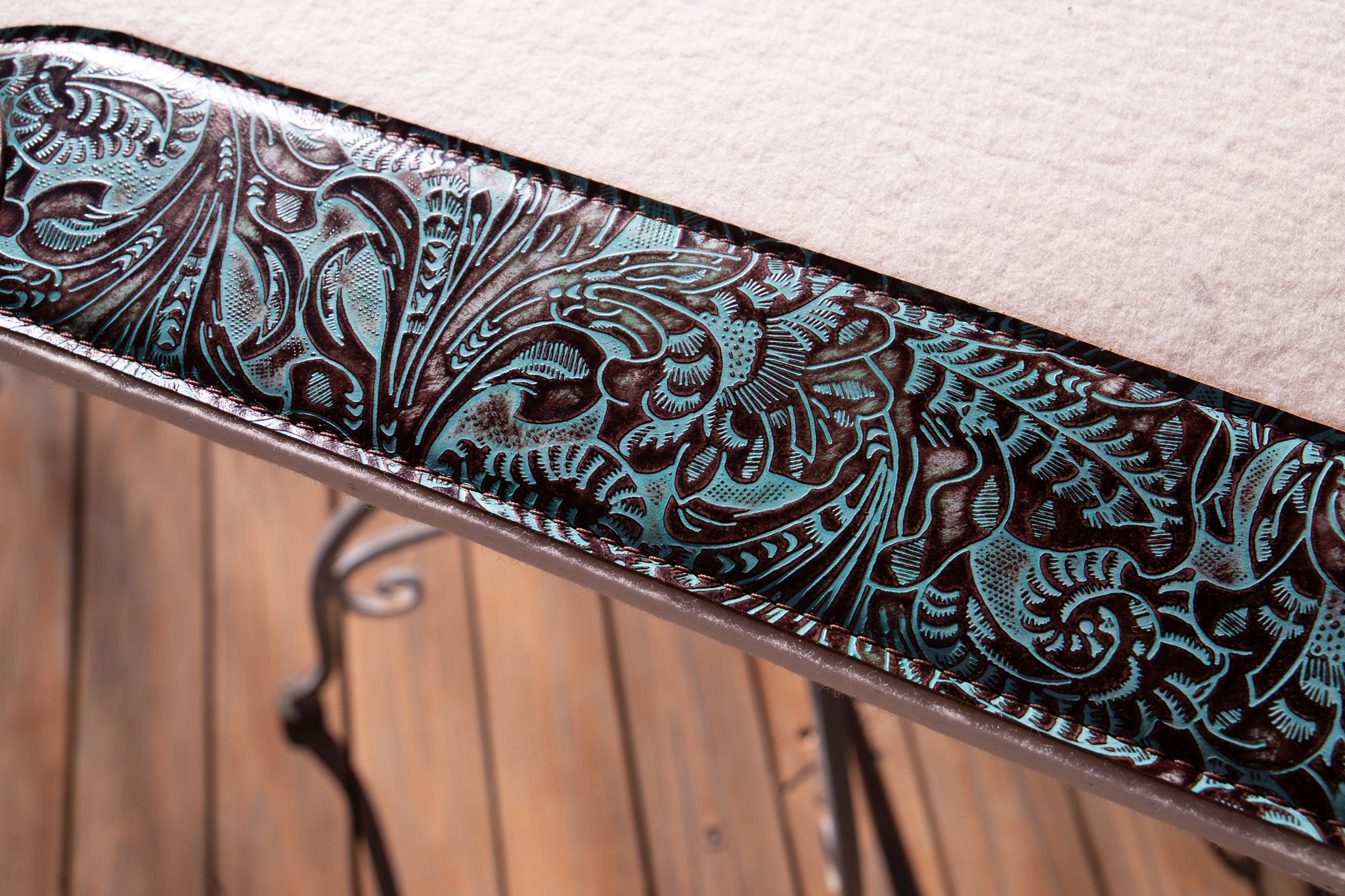 Western floral embossed wool pads - two colours!