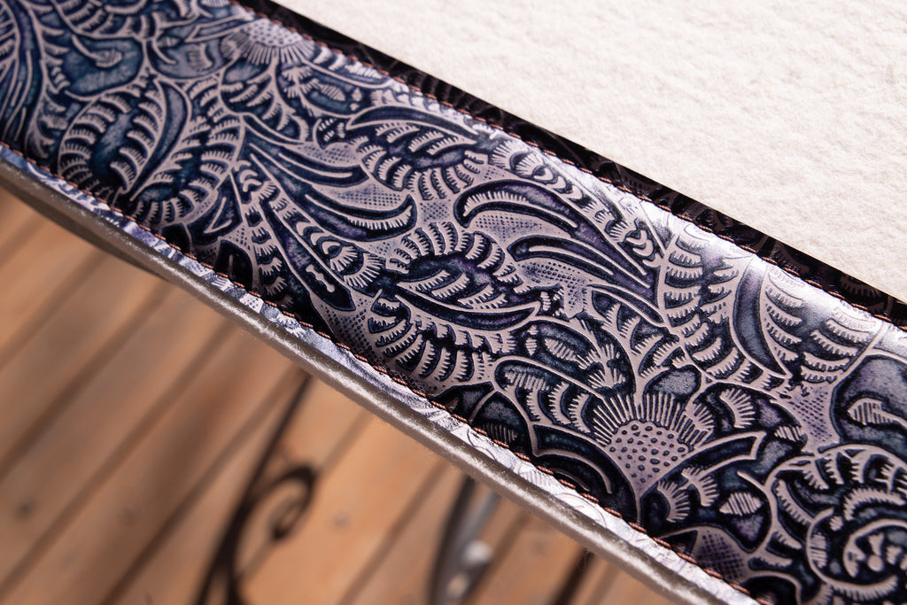 Western floral embossed wool pads - two colours!