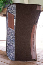 13mm - 24 inch spine blueberry floral embossed pad