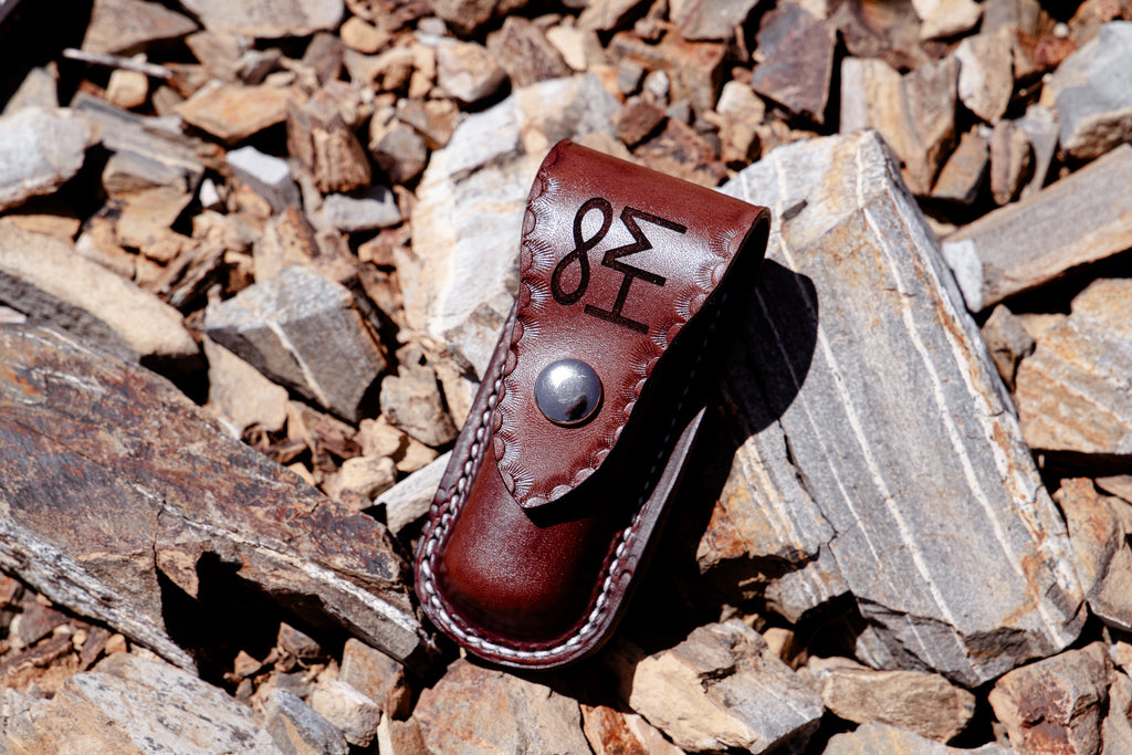 Handmade pocket knife pouch - with or without engraving