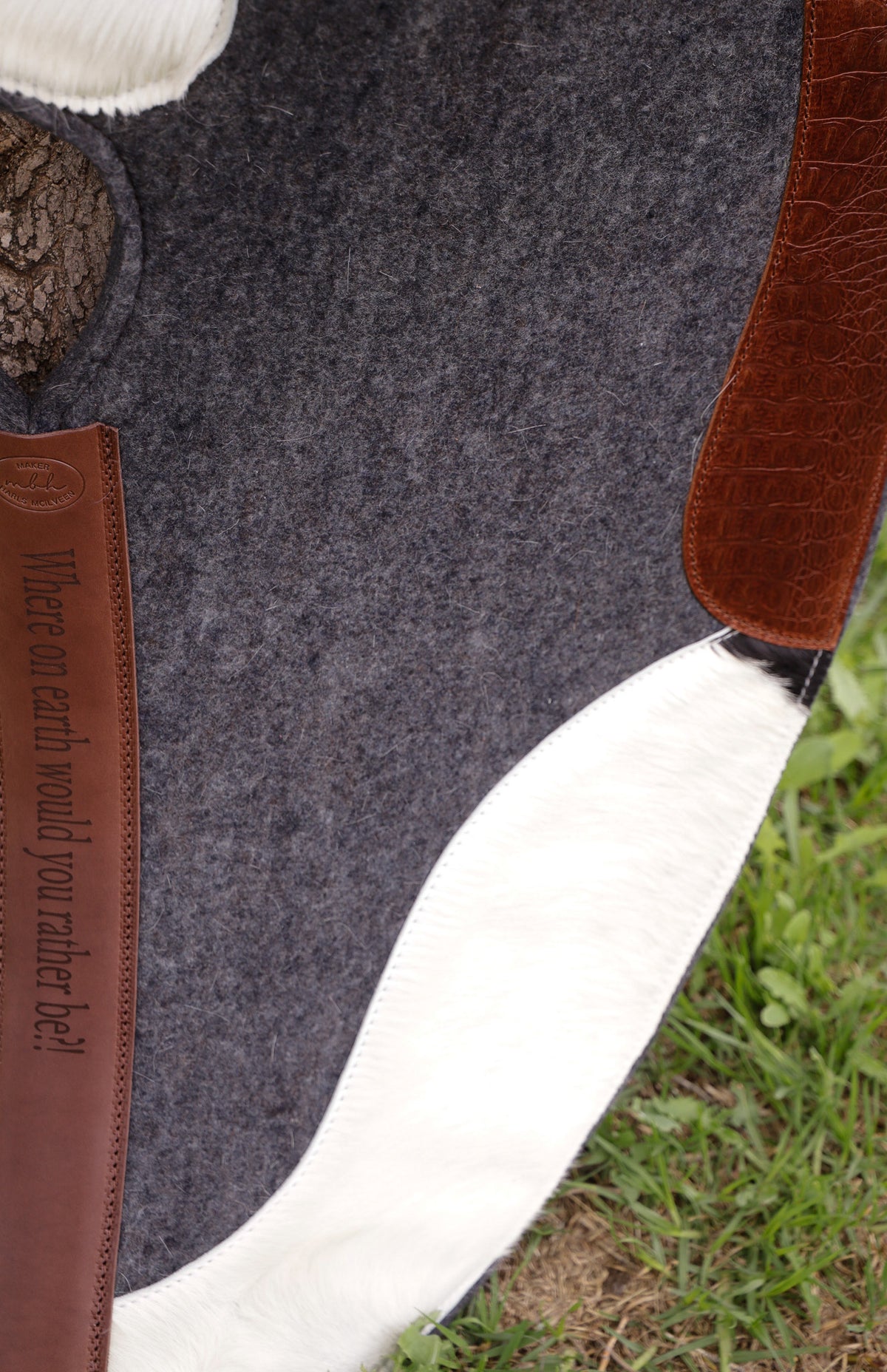 'Where else would you rather be?!" engraved spine - 28 inch spine