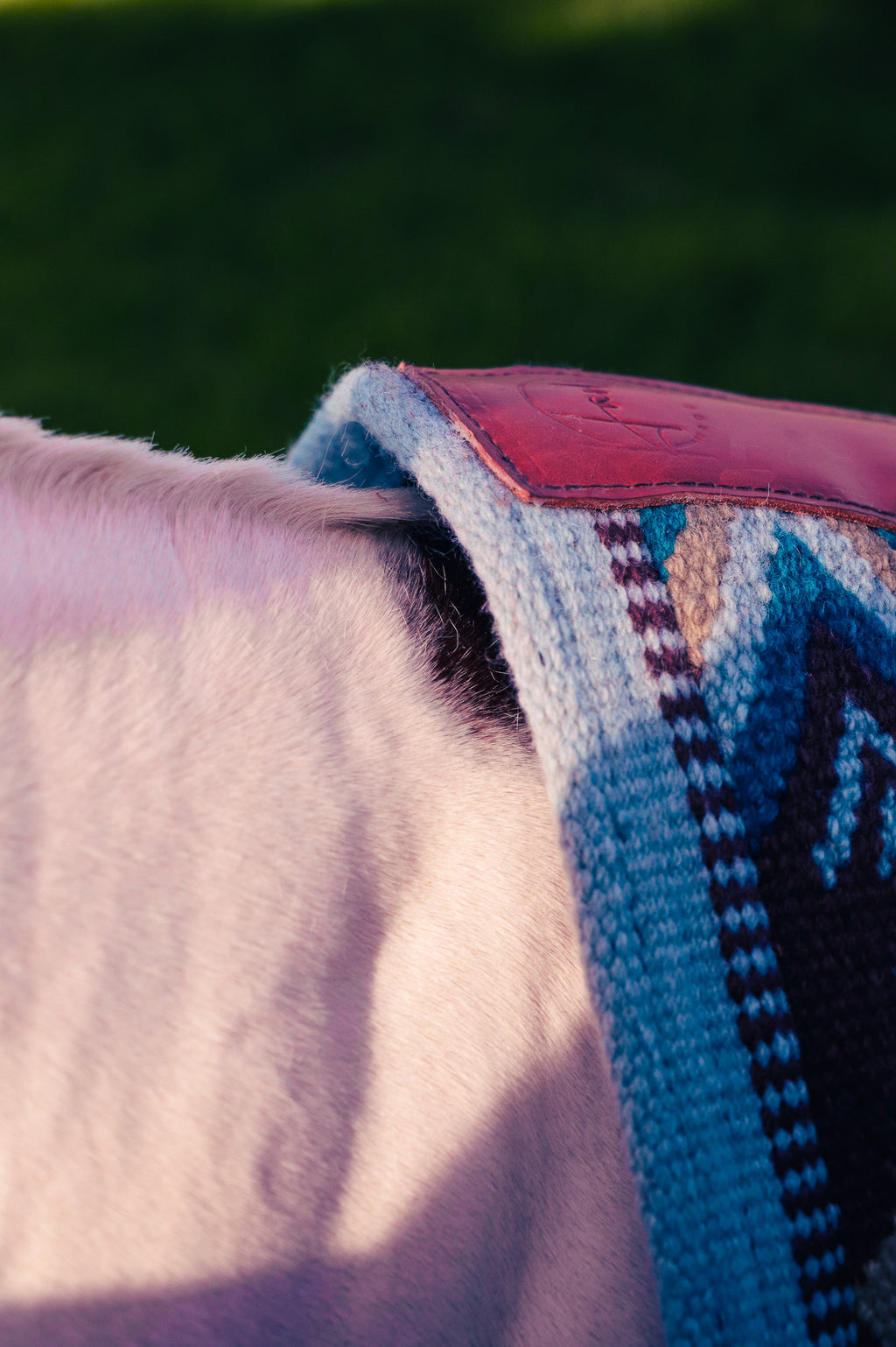 Handwoven NZ wool blanket felt lined pad