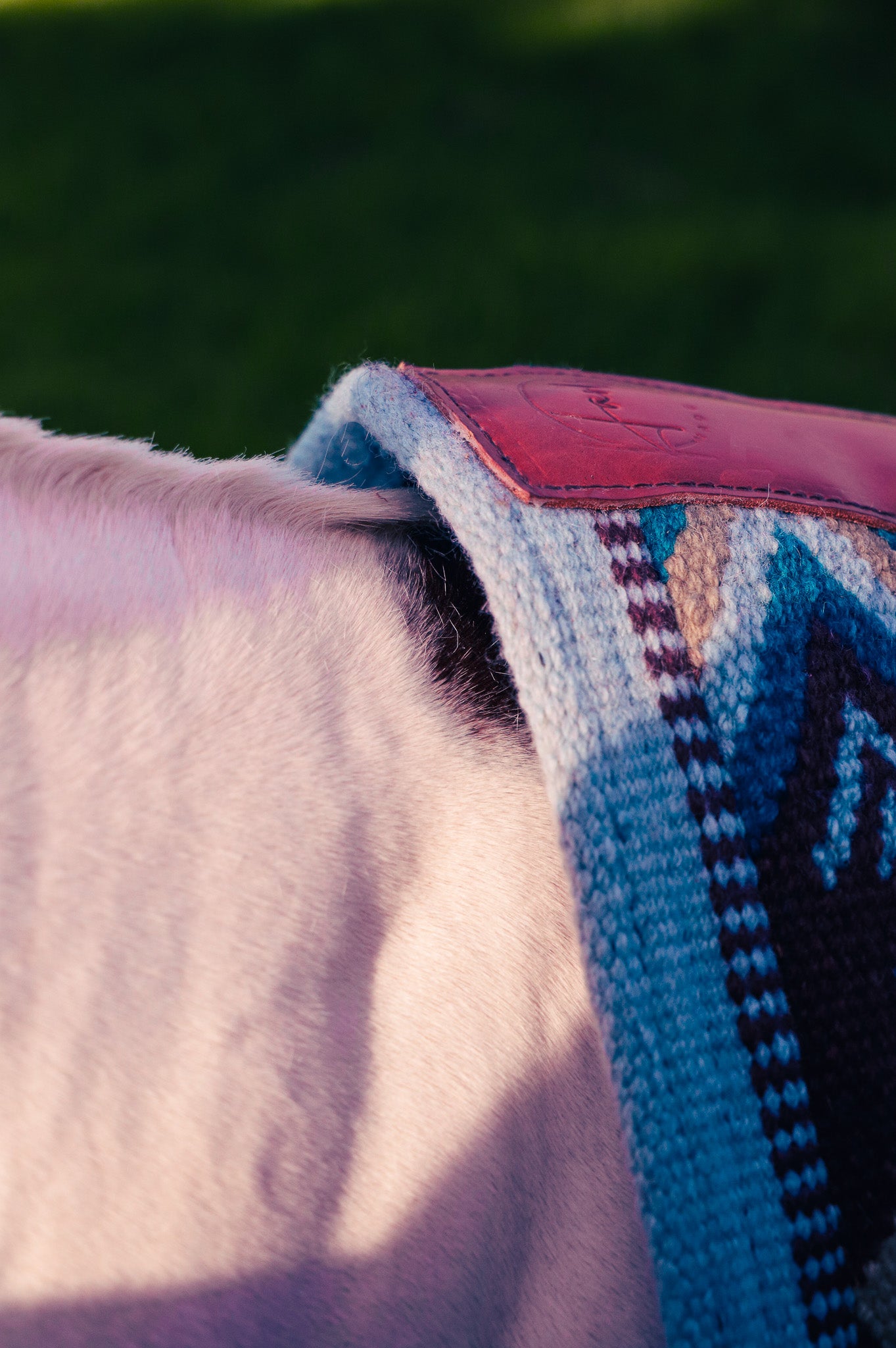 Handwoven NZ wool blanket felt lined pad