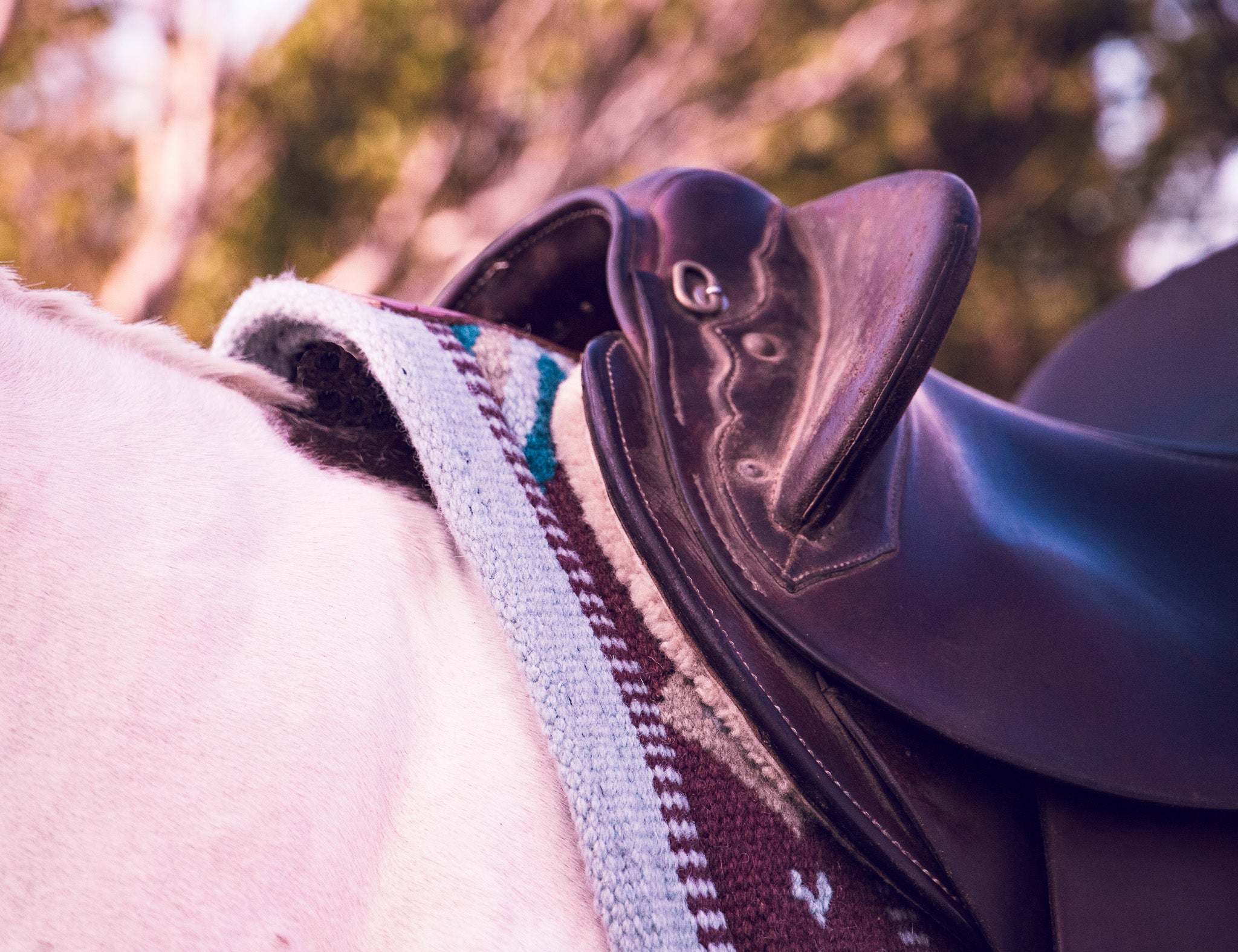 Handwoven NZ wool blanket felt lined pad