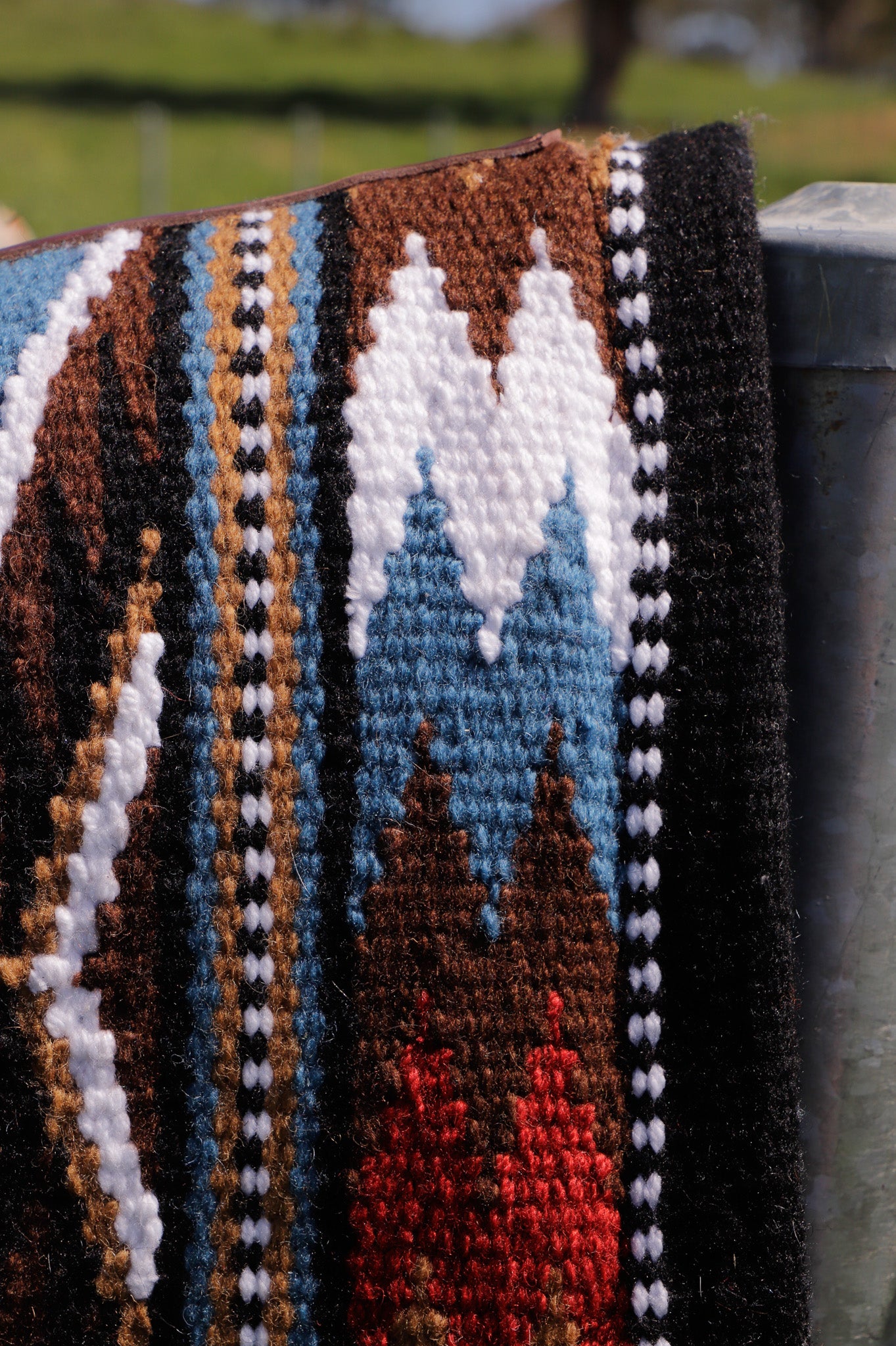 Handwoven NZ wool blanket felt lined pad