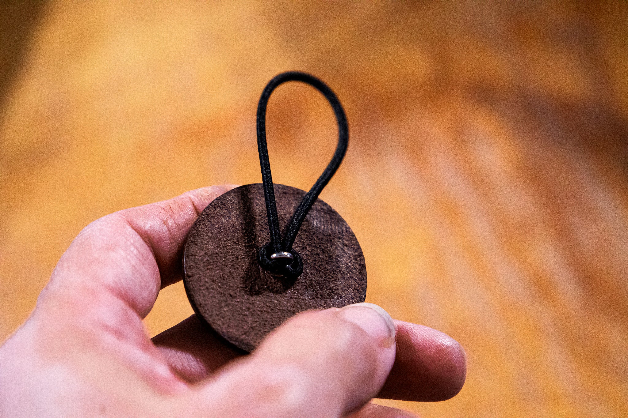 Concho & leather hair band