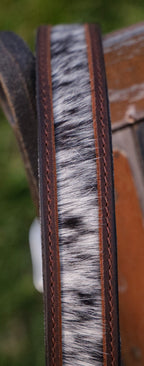 Waxed buffalo belts - Hair on hide inlay and lined - choice of buckles