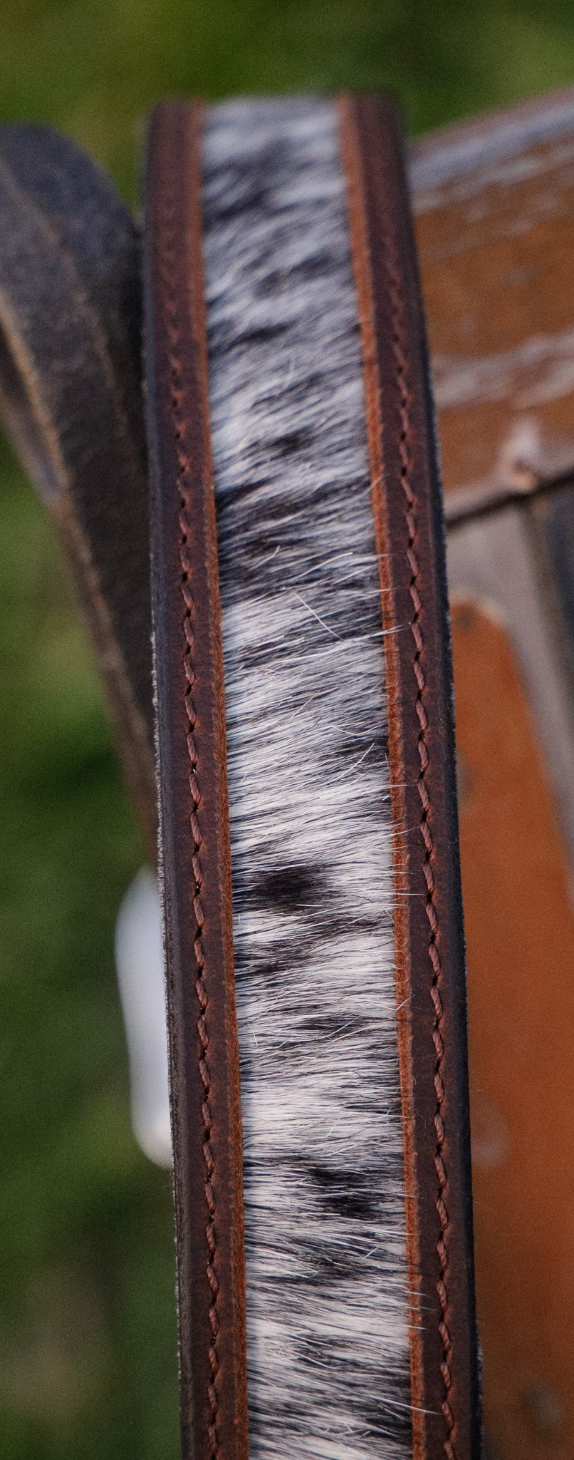 Waxed buffalo belts - Hair on hide inlay and lined - choice of buckles