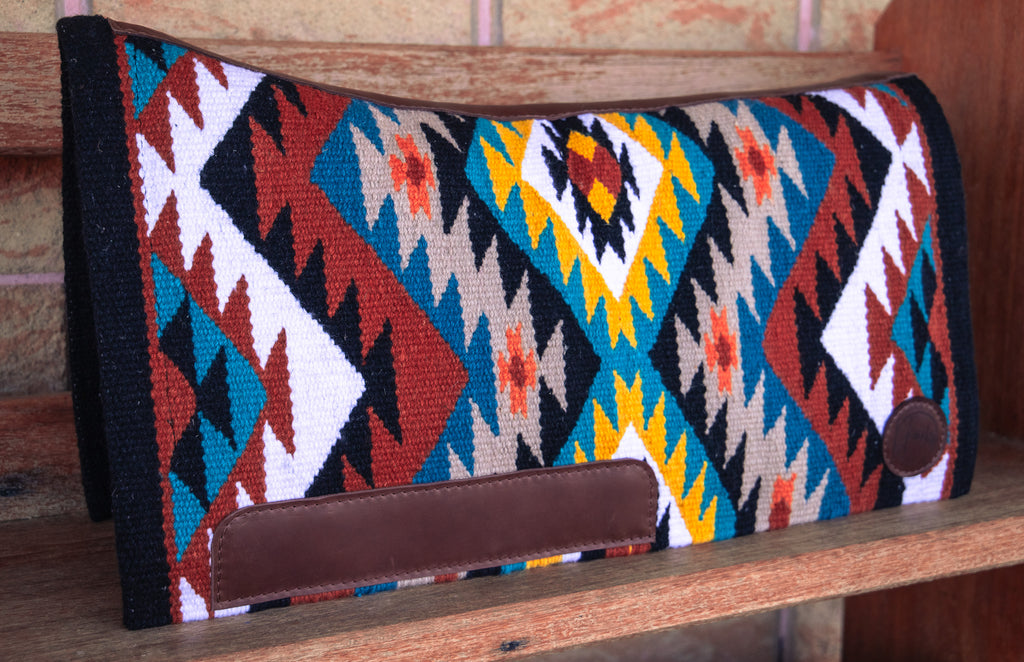 Handwoven NZ wool blanket felt lined pad