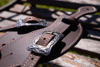 Waxed buffalo spur straps - 2 styles