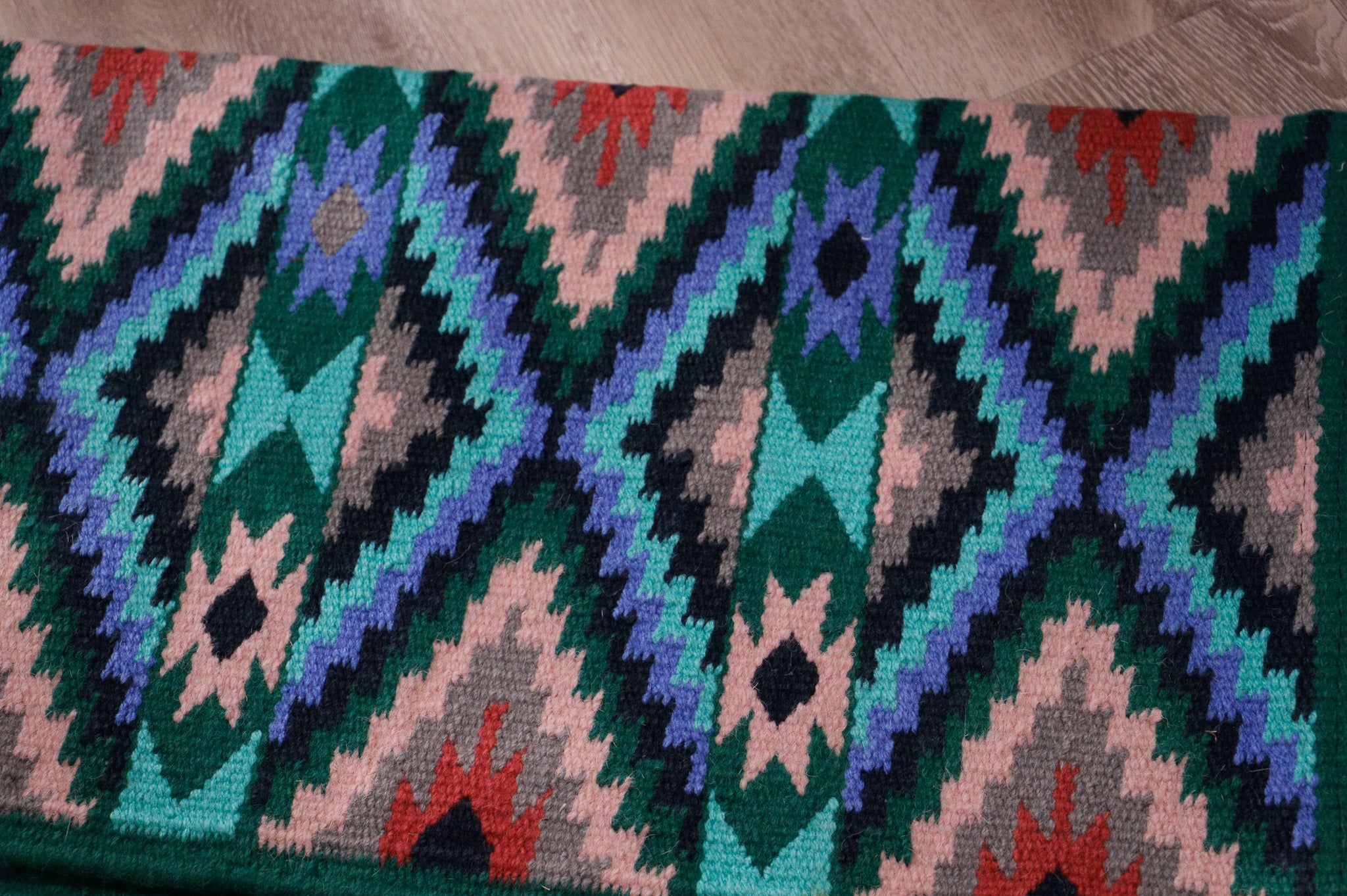 Handwoven NZ wool blanket felt lined pad