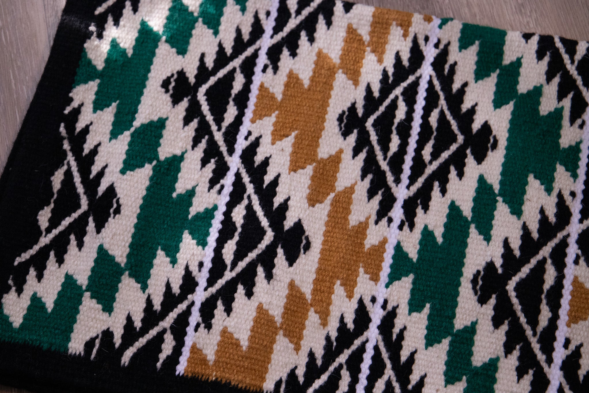 Handwoven NZ wool blanket felt lined pad