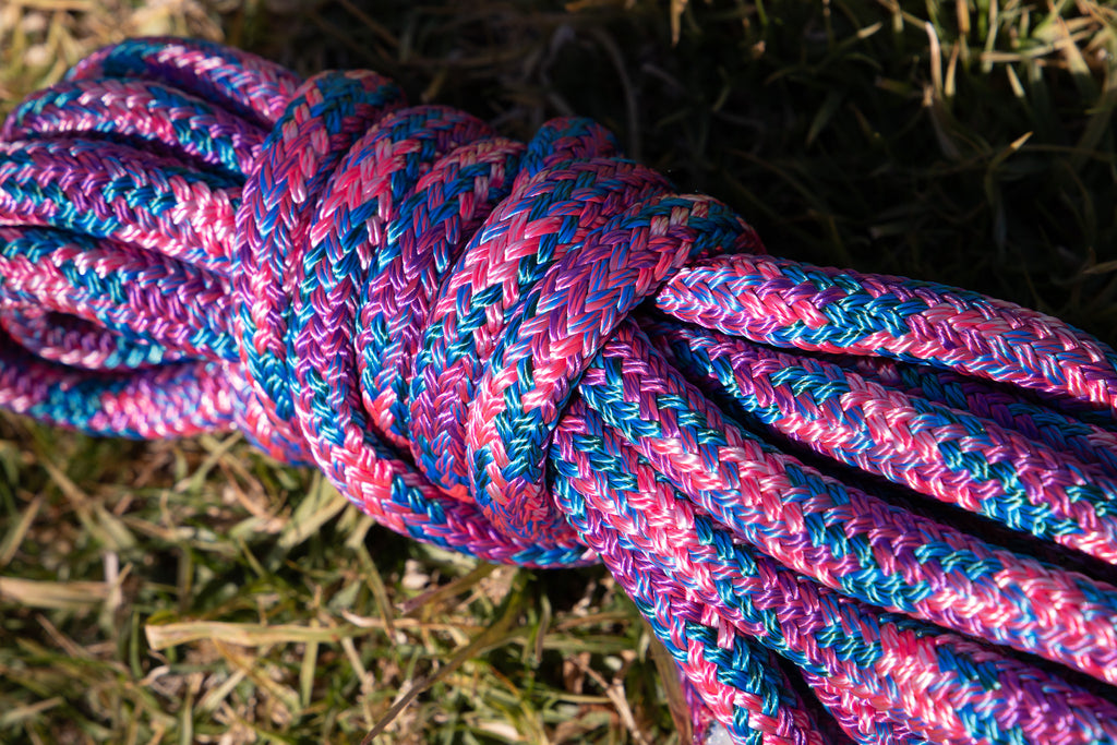 Flat sewn rope reins - QUICK CHANGE BUCKLES OR WATER LOOPS AND TIES