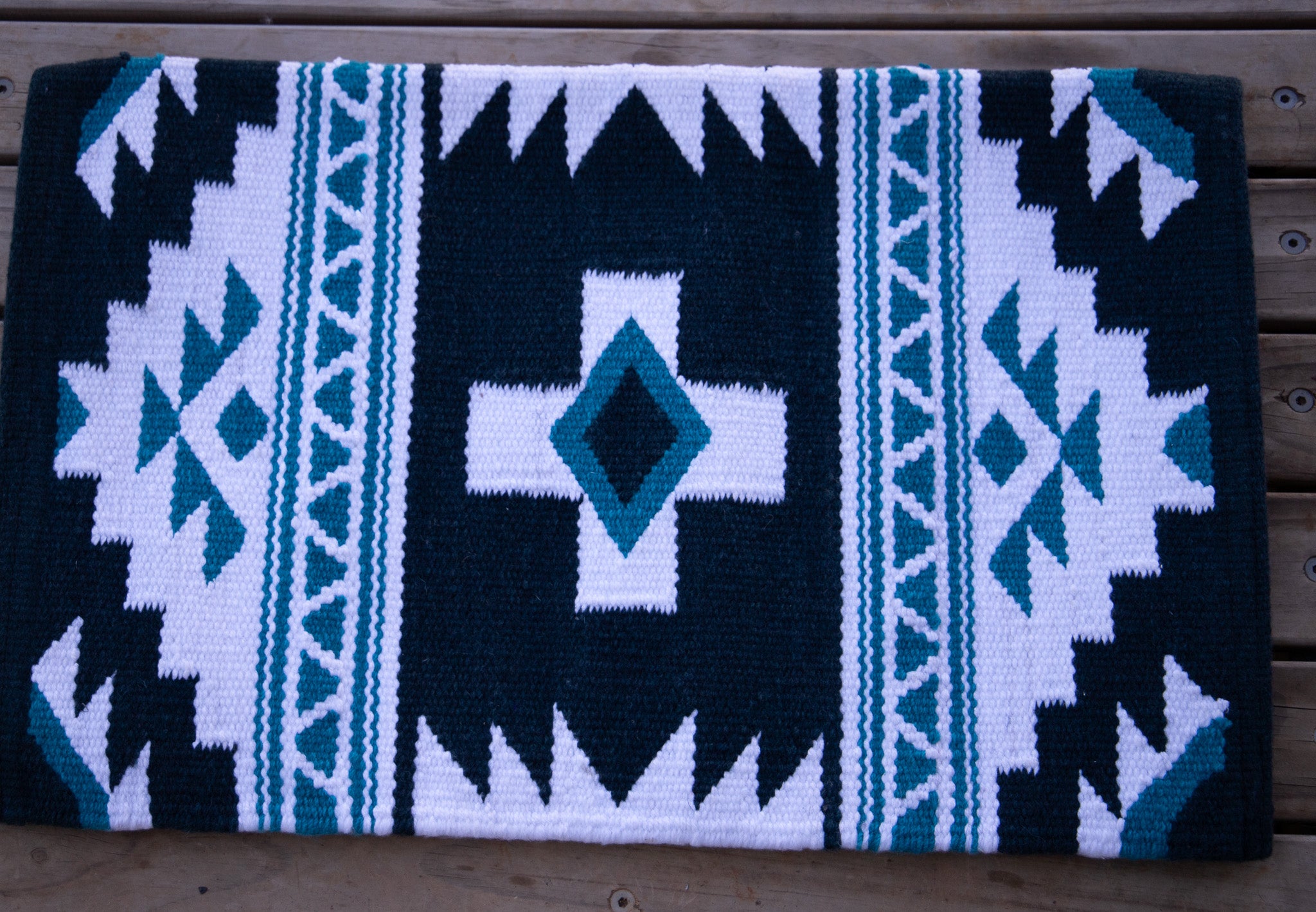 Handwoven NZ wool blanket felt lined pad