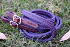 Continuous flat sewn rope reins - various colours available