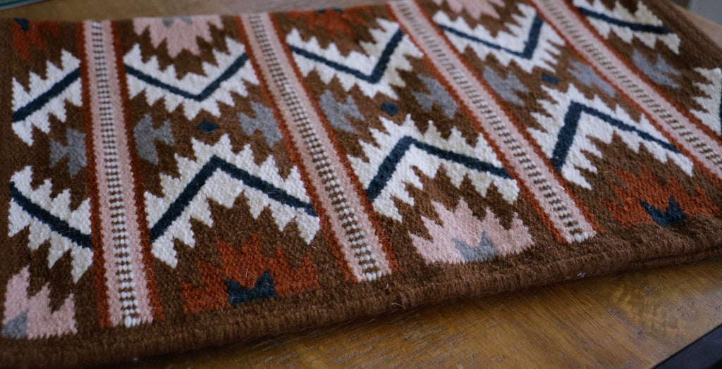 Handwoven NZ wool blanket felt lined pad