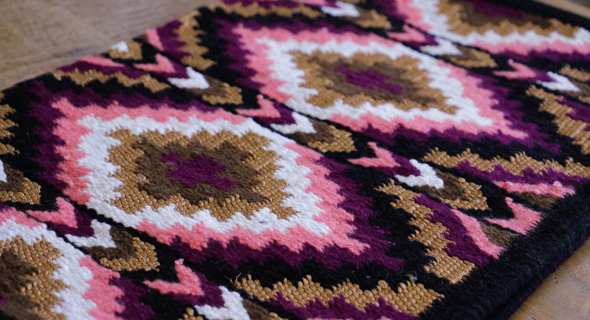 Handwoven NZ wool blanket felt lined pad