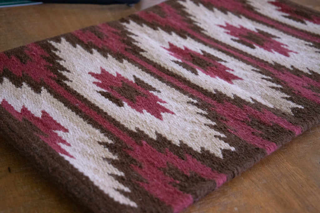 Handwoven NZ wool blanket felt lined pad