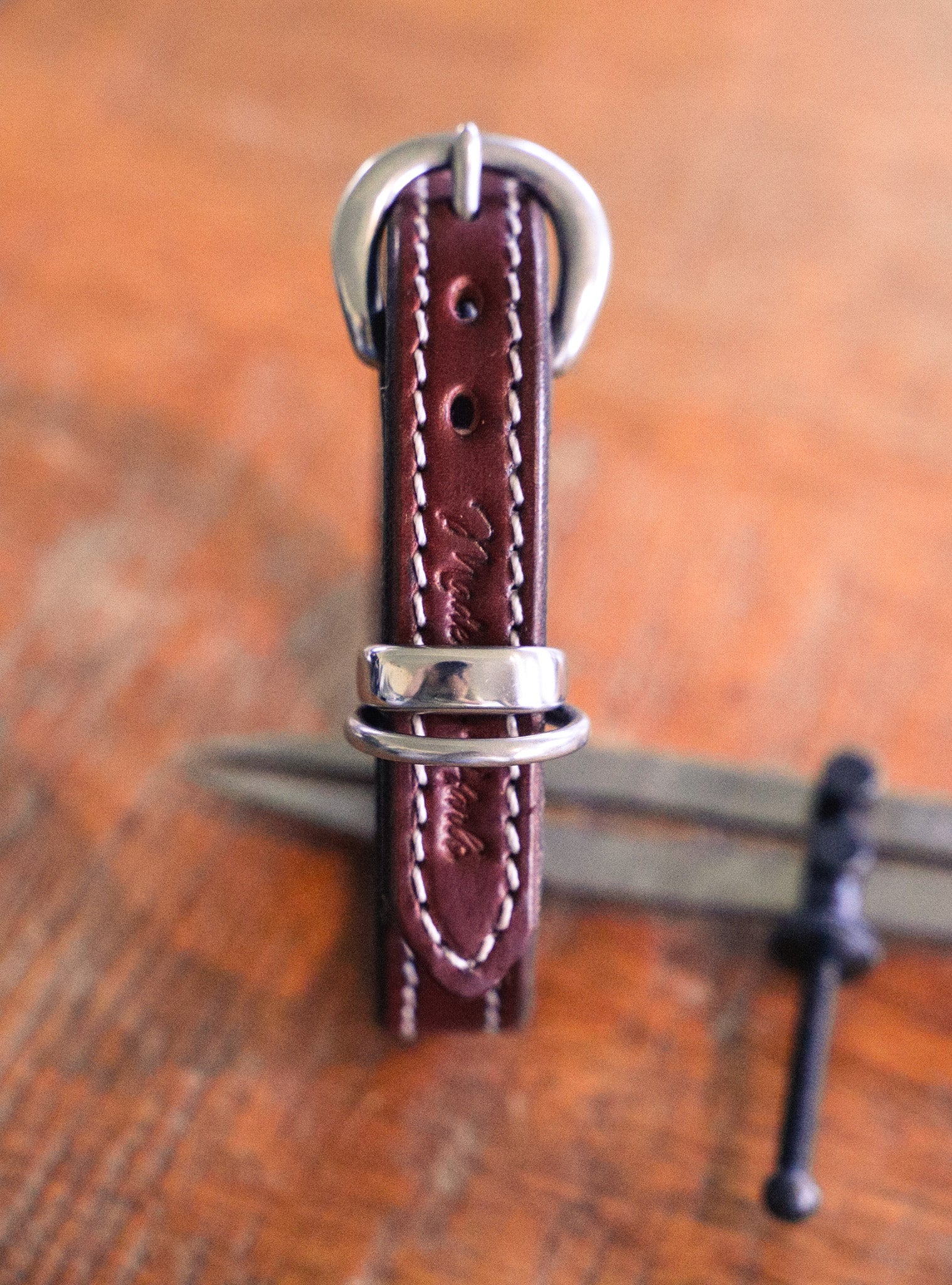 Handmade leather dog collar