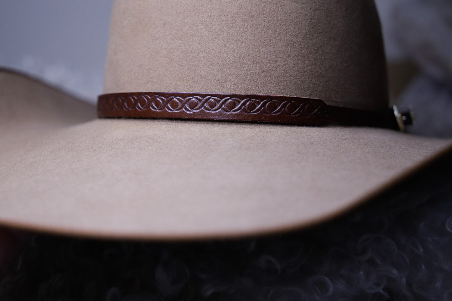 Personalised leather hat bands