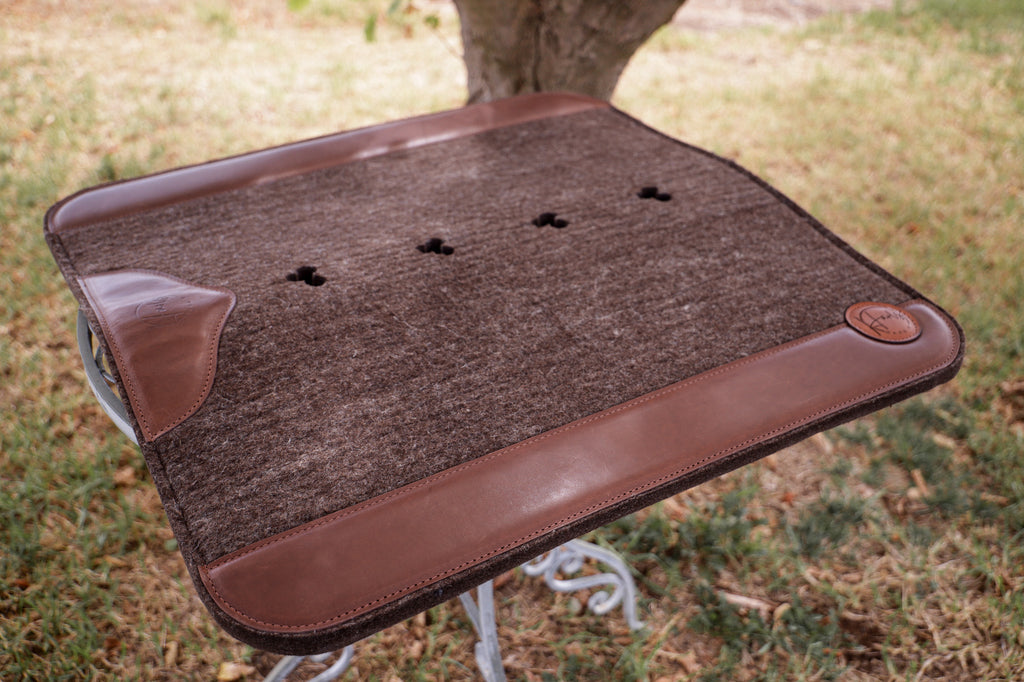 READY MADE 18mm choc marle wool felt pad
