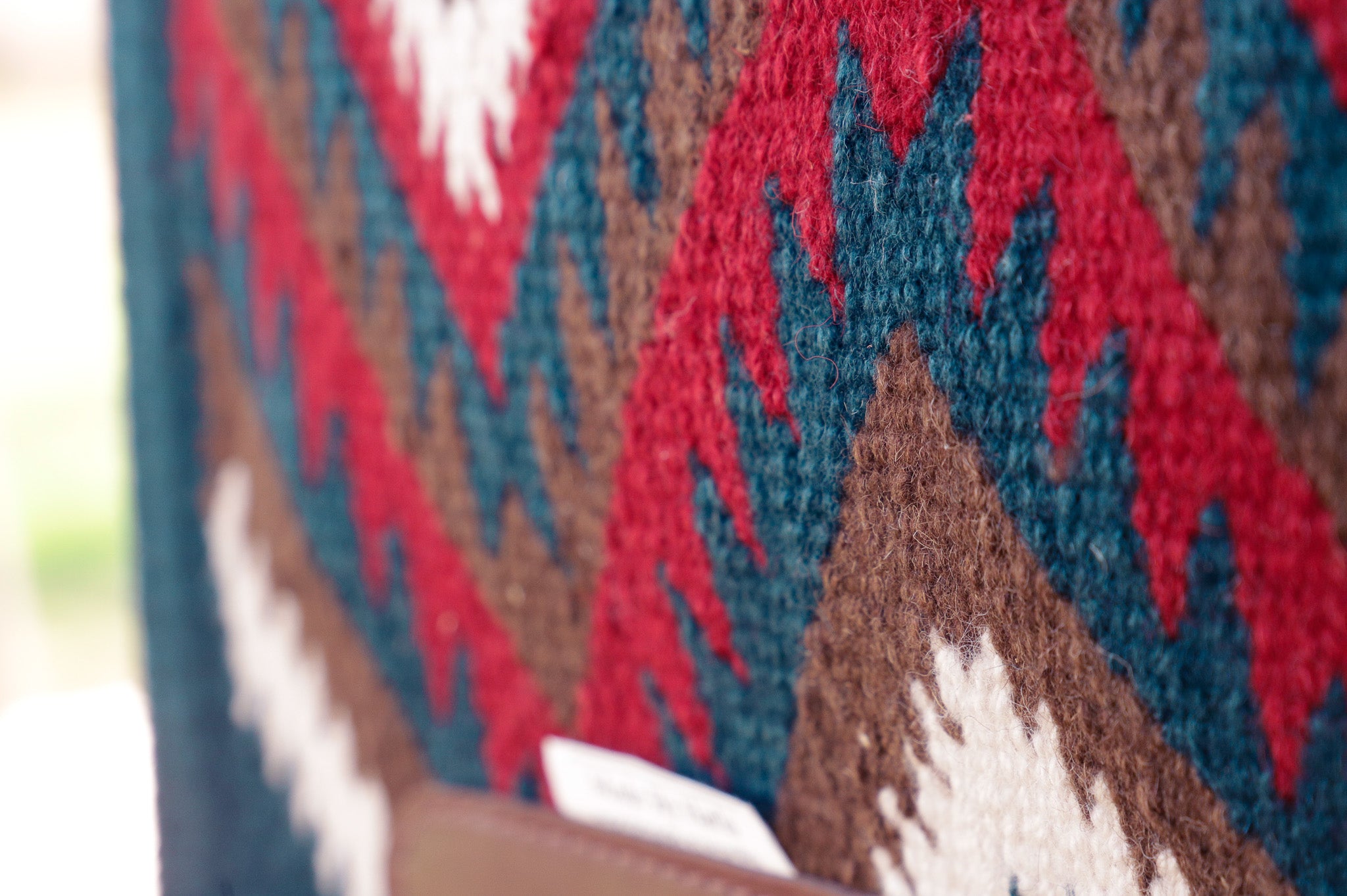 Ready made - NZ wool blanket pad with contoured leather spine