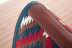 Ready made - NZ wool blanket pad with contoured leather spine