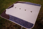 READY MADE 'Classic' Blueberry floral embossed wool felt pad
