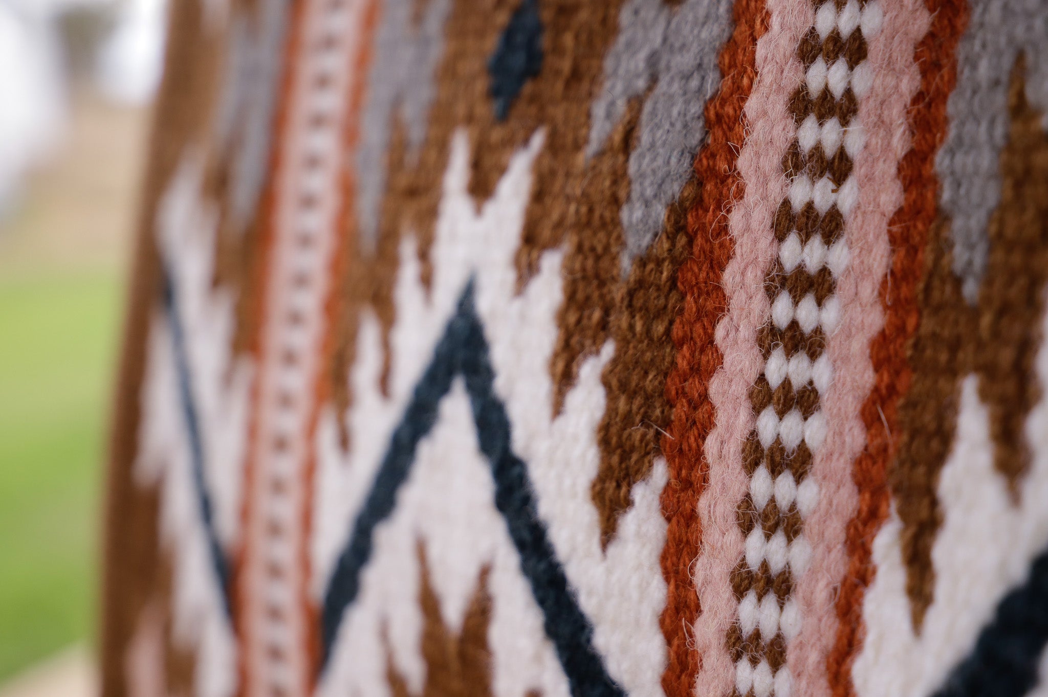 Ready made - "No hour of life..." NZ wool blanket pad with contoured leather spine