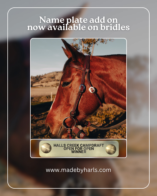 Engraved bridle nameplate - add on