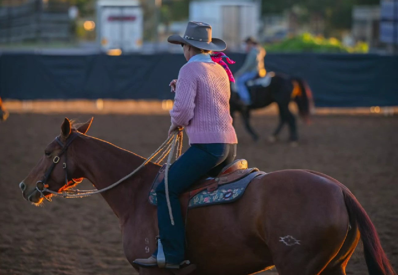 Flat wool felt pad with clover cutouts