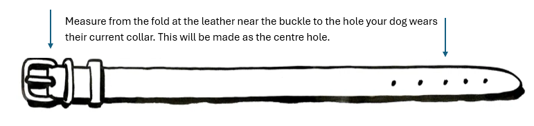 Handmade leather dog collar